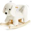 Baby Rocking Horse,Labrador Wooden Rocking Horse for Toddlers 1 Year Old Cute Dog Stuffed Plush Ride-on Toy Rocking Animal for Baby Boys and Girls Nursery/Child Christmas or Birthday Gift view 1