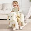 Baby Rocking Horse,Labrador Wooden Rocking Horse for Toddlers 1 Year Old Cute Dog Stuffed Plush Ride-on Toy Rocking Animal for Baby Boys and Girls Nursery/Child Christmas or Birthday Gift view 2