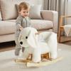 Baby Rocking Horse,Labrador Wooden Rocking Horse for Toddlers 1 Year Old Cute Dog Stuffed Plush Ride-on Toy Rocking Animal for Baby Boys and Girls Nursery/Child Christmas or Birthday Gift view 3