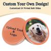 200-1000 Custom Poker Chips, Bar Drink Token Chips Personalized Logo, Image and Text on Chip, Double Sided Full Color Print Custom Tokens, Good for Casino Night, Wedding and Party (Orange Red) view 2
