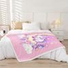 jejeloiu Boys Girls Cute Unicorns Fleece Throw Blanket Glitter Sherpa Blanket Floral Printed Plush Blanket for Bed Sofa Couch Kids Teens Bedroom Decor Baby 30"x40" view 2