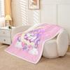 jejeloiu Boys Girls Cute Unicorns Fleece Throw Blanket Glitter Sherpa Blanket Floral Printed Plush Blanket for Bed Sofa Couch Kids Teens Bedroom Decor Baby 30"x40" view 3
