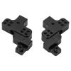 2 PCS RC Front Shock Mount, Metal Aluminum Steering Servo Mount Bracket, Front Suspension Bracket Shock Mount for SCX24 1/24 RC Car (Black) view 2