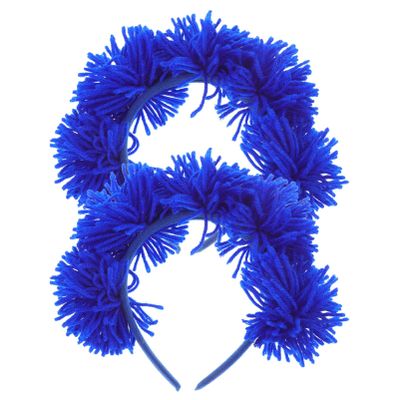 DECOMELODY 2pcs Fluffy Headband Hair Accessories for Boys and Girls Birthday and Holiday Parties Elastic Photo Prop Decor