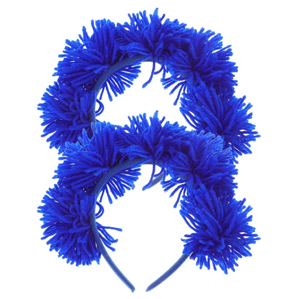 DECOMELODY 2pcs Fluffy Headband Hair Accessories for Boys and Girls Birthday and Holiday Parties Elastic Photo Prop Decor