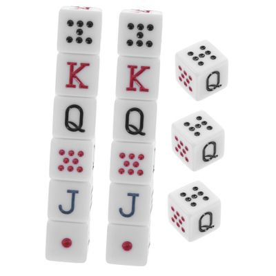 BESPORTBLE 15pcs Acrylic Poker Dices Dice Poker Chips Party Dice for Games Party Supplies Birthday