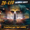 BEZGAR RC Plane, Drones for Kids, 6-axis Gyro Remote Control Airplane, RC Helicopter, Easy Control for Beginners Toys with Colorful LED Navigation Lights Yellow view 2