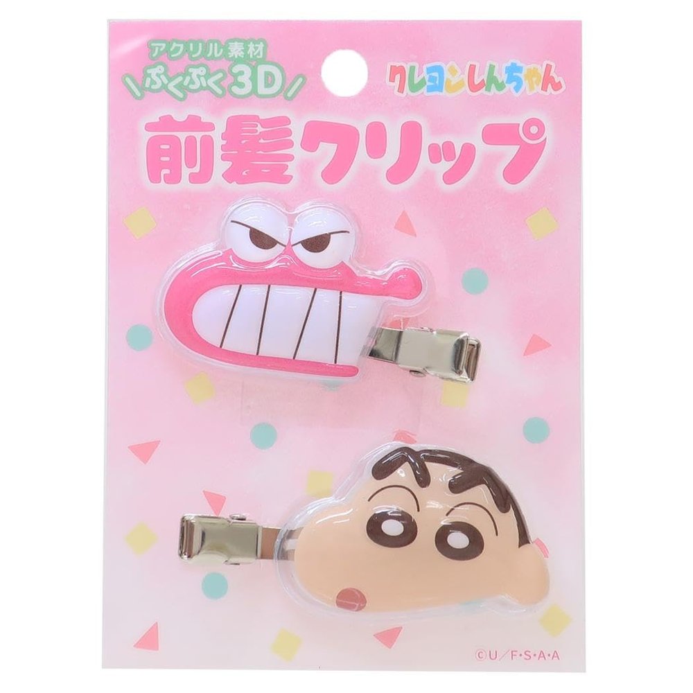 Eye Planning Crayon Shin-chan 3D Acrylic Bangs Clip 2P Pink K4150A