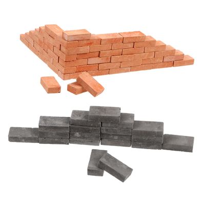 HEALSOPTHY 100 Pcs Miniature Brick Model for DIY Micro Landscape Flexible Sand Table Brick for Fairy Garden Decoration and Model Building