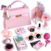 Little Girls Purse, 33PCS Toddler Purse with Pretend Makeup for Kids, My First Purse Set Includes Handbag, Phone, Wristwatch, Fans, Silk Scarf, Kids Play Purse for Girls Birthday Gift view 1