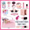 Little Girls Purse, 33PCS Toddler Purse with Pretend Makeup for Kids, My First Purse Set Includes Handbag, Phone, Wristwatch, Fans, Silk Scarf, Kids Play Purse for Girls Birthday Gift view 2