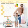 GLACER Wooden Baby Walker, Height Adjustable Sit-to-Stand Learning Toy with Xylophone, Cake-Shaped Design, Push and Pull Learning Activity Center with Safe Non-Slip Wheels for Toddlers 1+ Year view 4