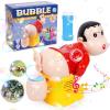 Bubble Machine - Funny Music Automatic Bubble Maker, Boy Bubble Blower with LED Flashing Lights, Bubble Machine for Kids Boys Girls view 1