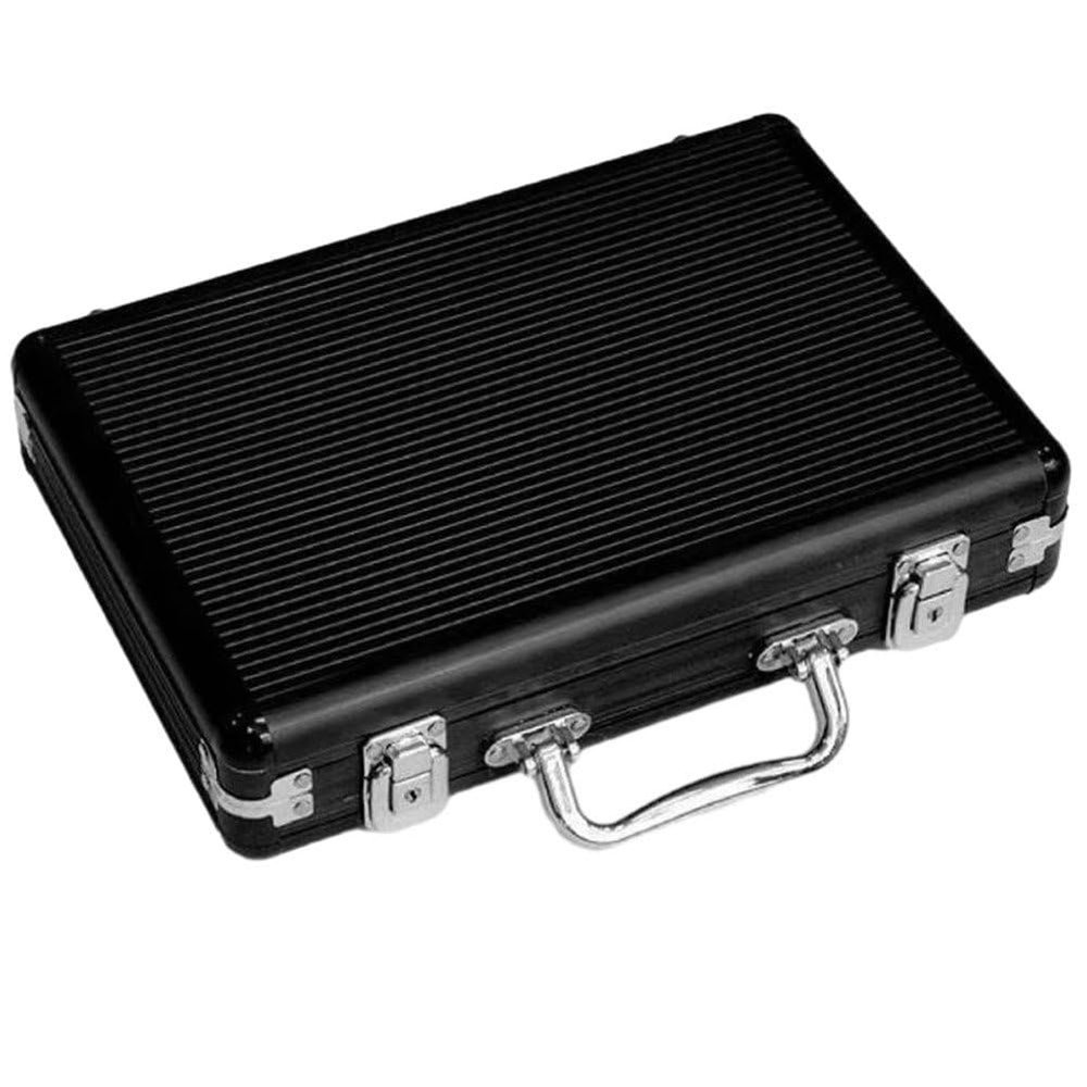 Vobumix Chip Storage Case with Handle and Lock Poker Chip Case Cards Storage Box for Small Electronics and More