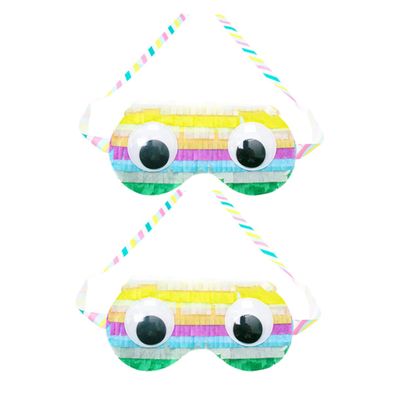 SUPVOX 2pcs Paper Eye Masks for Boys and Girls Birthday Party Games Fun Pinata Supplies for Boy Girl Celebrations Lightweight and Eye-catching Design