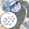 100Pcs Metal Dreadlock Beads, Hair Braid Rings for Women, Braiding Hair Jewelry view 2