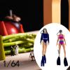 pistro 1/64 Scale Mermaid Diving Figures, Hand Painted Resin Miniatures for Diorama Decor view 3