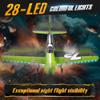 BEZGAR HQ089 RC Plane, Drones for Kids, 6-axis Gyro Remote Control Airplane, RC Helicopter, Easy Control for Beginners Toys with Colorful LED Navigation Lights(Green) view 2