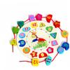 Kisangel Wooden Sorting Clock Educational Beads Clock for Promotes Intellectual Development Mathematical Concepts Present for Boys view 3
