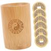 CVUTOVO Bamboo Tube Hexagram Tool Chinese Fortune Telling Prop Coin Divination Game Supplies view 1