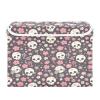 Kigai Rose Skull Storage Boxes with Lid & Handles Collapsible Stackable Storage Bins Decorative Fabric Closet Organizer Baby Basket for Bedroom Nursery Living Room Office view 2