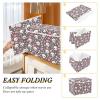 Kigai Rose Skull Storage Boxes with Lid & Handles Collapsible Stackable Storage Bins Decorative Fabric Closet Organizer Baby Basket for Bedroom Nursery Living Room Office view 4
