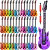 40 Pack Inflatable Guitar Blow up Guitar Bulk Fake Party Prop Inflatable Rock Star Guitars with Air Pump for 80s 90s Themed Carnival Birthday Party Favor, 12 Colors view 1
