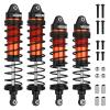 4PCS RC Shock 1:10 Aluminum Front & Rear Shocks Set Compatible with Arrma 1/10 Typhon 3S/2S, Granite 4x4, Bigrock, Senton, Replace for AR330550, AR330551 (Black Orange) view 1