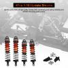 4PCS RC Shock 1:10 Aluminum Front & Rear Shocks Set Compatible with Arrma 1/10 Typhon 3S/2S, Granite 4x4, Bigrock, Senton, Replace for AR330550, AR330551 (Black Orange) view 3