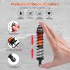 4PCS RC Shock 1:10 Aluminum Front & Rear Shocks Set Compatible with Arrma 1/10 Typhon 3S/2S, Granite 4x4, Bigrock, Senton, Replace for AR330550, AR330551 (Black Orange) view 4