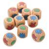 BESPORTBLE 12pcs Wooden Finger Guessing Dices Game Fun Sided Travel Dices for Family Parties Props for Interactive Entertainment Design for -Term Use view 1