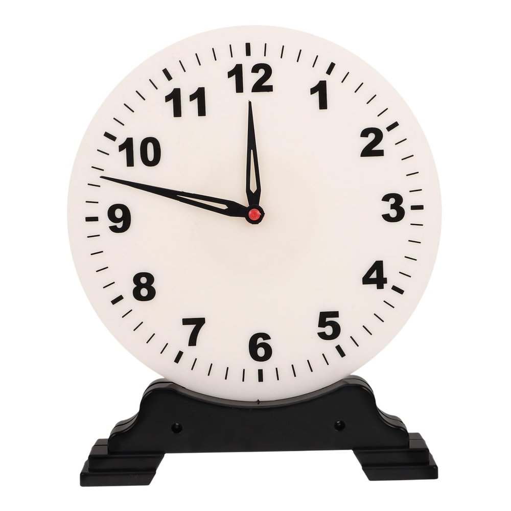 LIOOBO Learning Clock Model Plastic Teaching Clock for Education Independent Hand Movement Unique Design for Classroom Use Learning for Boys