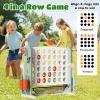 Ancaixin Giant 4 in-A-Row Connect Game Set, Adjustable Height Jumbo Yard Game with Basketball Hoop, Golf, Mesh Pocket & Ring Toss, Indoor Outdoor Family Backyard Party Game for Kids and Adults, White view 2