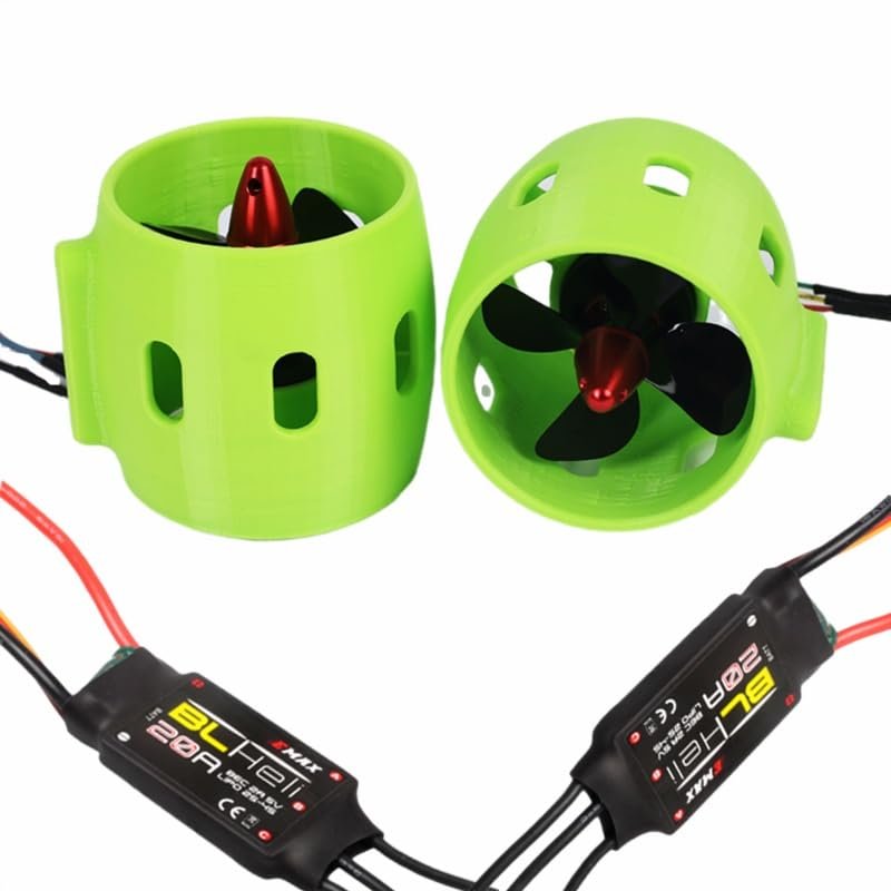 12-24V Underwater Thruster Set for RC Boat: Left Hand and Right Hand Propellers Each One + 240A Electronic Speed Controllers