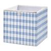 Kigai Blue White Gingham Cube Storage Bins 11x11 inch Collapsible Fabric Storage Cubes Organizer Foldable Boxes Decorative Basket for Home Organizing view 1
