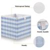 Kigai Blue White Gingham Cube Storage Bins 11x11 inch Collapsible Fabric Storage Cubes Organizer Foldable Boxes Decorative Basket for Home Organizing view 2