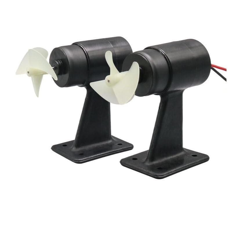10-20V Brushed Underwater Motor Pair for Toy RC Boat, DIY Fishing Boat: Left & Right Hand Propellers