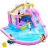 Easyair Inflatable Bounce House Water Slide Combo, Blow Up Water Slides for Backyard, Kids Jumper with Climbing Wall, Basketball Hoop, Splash Pool with Blower view 1