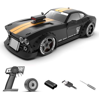 Actualia 1:32 Scale RC Drift Car, 2.4Ghz 4WD Mini Racing Drift Remote Contrl Car with ESP Gyro & LED Lights, Racing Vehicle Hobby Gift for Adults