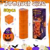 AerWo Wooden Blocks Stacking Games, Tumbling Tower and Balance Halloween Games for Kids, for Kids and Adults Ages 6+, Pumpkin Toys Wood Blocks Twister Game for Family view 3