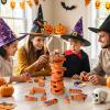 AerWo Wooden Blocks Stacking Games, Tumbling Tower and Balance Halloween Games for Kids, for Kids and Adults Ages 6+, Pumpkin Toys Wood Blocks Twister Game for Family view 4