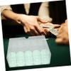GRIRIW 200-Capacity Acrylic Poker Chip Storage Box Lid Poker Chips Organizer for Game Nights and Tournaments view 3