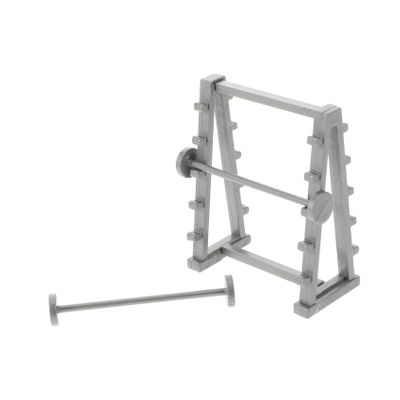 Abaodam Miniature Fitness Equipment Model Barbell Rack for Men DIY Indoor Micro Landscape Decor Fun Office Accessory Unique Gym Accessories for Home and Office