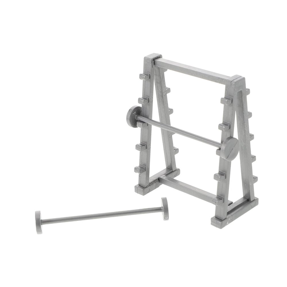 Abaodam Miniature Fitness Equipment Model Barbell Rack for Men DIY Indoor Micro Landscape Decor Fun Office Accessory Unique Gym Accessories for Home and Office