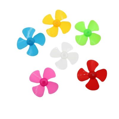 6-Pack 4-Blade Propeller, 2.0mm Bore, 40/56/80/100mm Diameter, PP/ABS Material(56MM red)