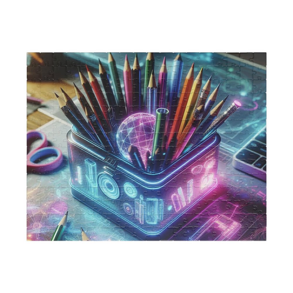 Holographic Pencil Box Jigsaw Puzzle Made in USA