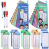 beinkmake 30Pcs Multiplication and Division Flash Cards Reusable Educational Math Sheets with 4 Dry Erase Pens 2 Rings Self Check Classroom Home Learning Aids Number Games for Grades 1 to 6 view 1