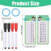 beinkmake 30Pcs Multiplication and Division Flash Cards Reusable Educational Math Sheets with 4 Dry Erase Pens 2 Rings Self Check Classroom Home Learning Aids Number Games for Grades 1 to 6 view 2