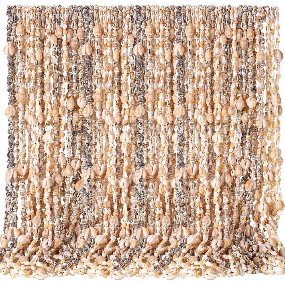 Ecation 60 Pieces Hawaii Shell Luau Leis Bulk Sea Shell Leis Natural Tahitian White Nassa Necklace Summer Beach Party Apparel Jewelry Accessories for Women Men Hawaiian