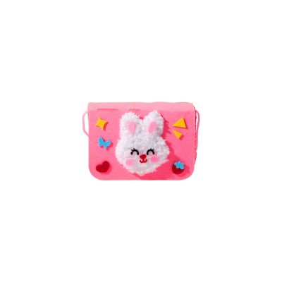 Plush Animal Crossbody Purse, Cute Felt Messenger Bag with Fluffy Animal Designs Pack of six, Small Shoulder Bag for Children